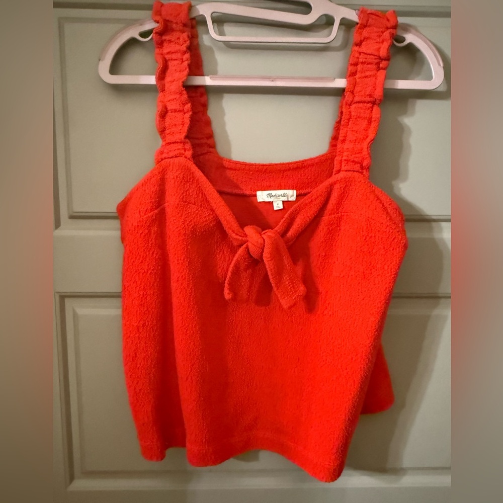 Madewell fire red girlie tank